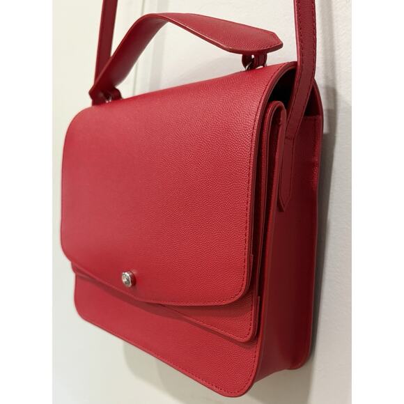 NWOT ELIZABETH AND JAMES Red Leather Crossbody/Shoulder/Top-Handle Bag - $495 - Picture 7 of 14